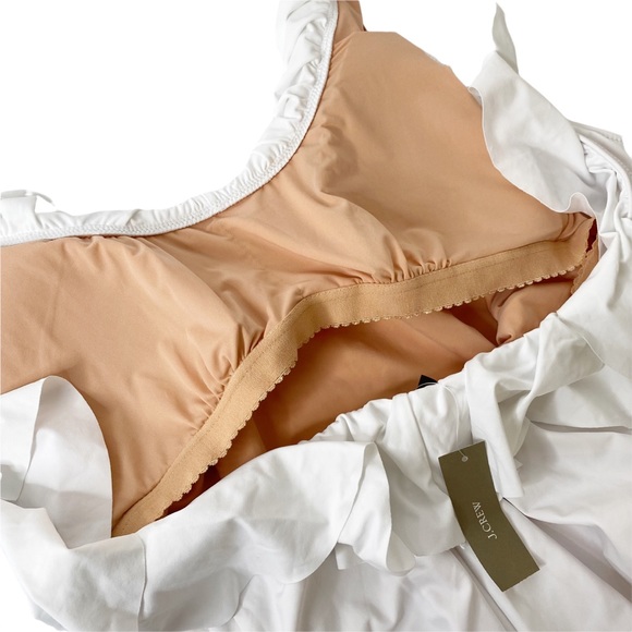 NWT J Crew White Ruffle Scoopback One Piece Swimsuit Size 10 - Picture 9 of 12